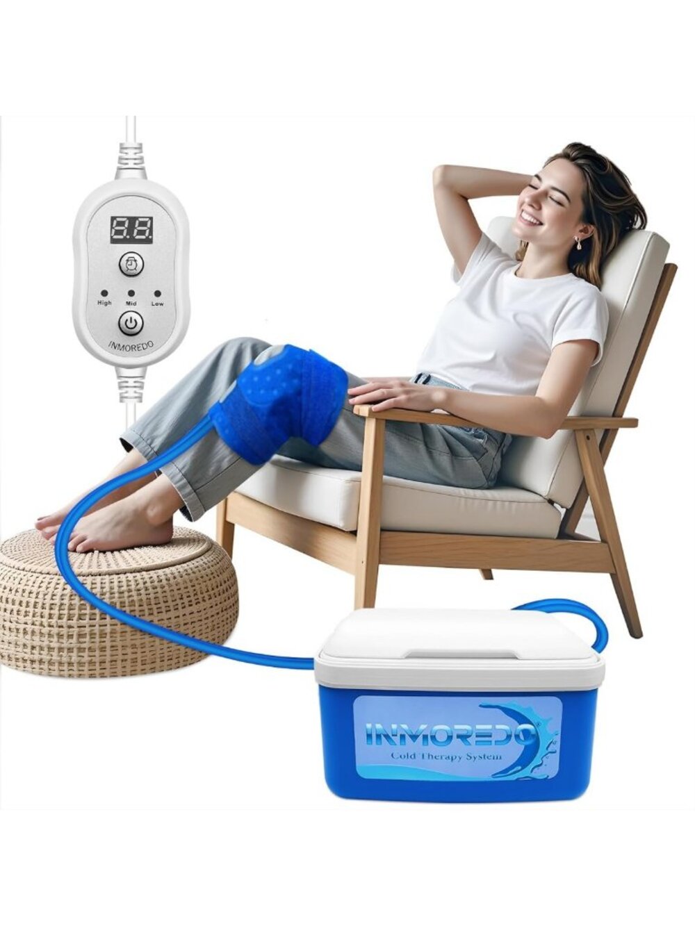 Knee Ice Therapy Machine for Post-Surgery Recovery, Cold Compression Relief